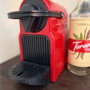 Red Nespresso Coffee Machine